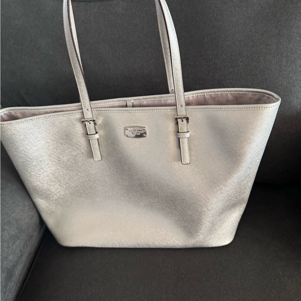 Silver Tote Bag